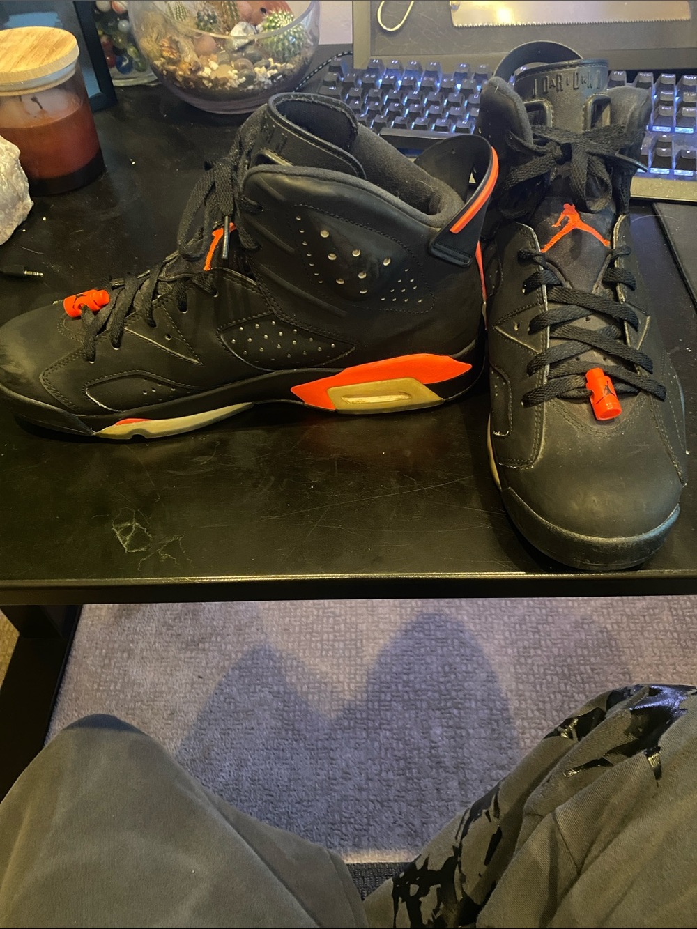 Jordan Air Jordan 6 Retro Black and Infrared Men's Sneakers